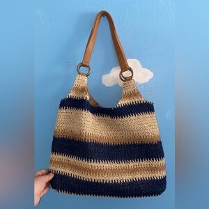 Crossi - Women’s Straw Textured Bag